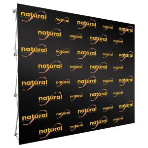 8ft Portable Custom Fabric Pop-up Booth and 10ft Trade Show Display Stand with Exhibition Wall Banner