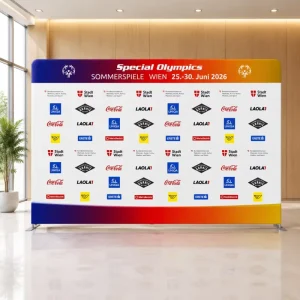 8ft Portable Trade Show Display Frame Tension Polyester Fabric Backdrop Aluminum Photography Stand