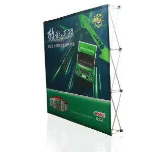 8x8ft Portable LED Backlit Banner Wall Display Aluminum Pop-Up Frame LED Lights Polyester Fabric Backdrop