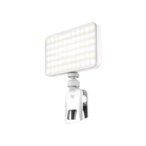 91-Bead LED Clip-On Fill Light with Adjustable Color Temperature and Brightness, Multi-Angle Rotating, Battery Powered