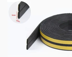 9×2 Foam EPDM Door Seal Strip Self Adhesive Sound Insulation Dustproof