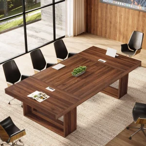 94.5″ W Large Meeting Table with 2 Cable Grommets for Office Conference Rooms