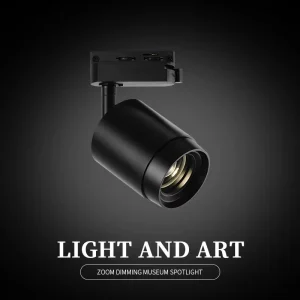 9W 12W Magnetic Aluminum COB LED Track Spotlight High CRI93 Dimmable for Museum Mall Office and Shop Lighting