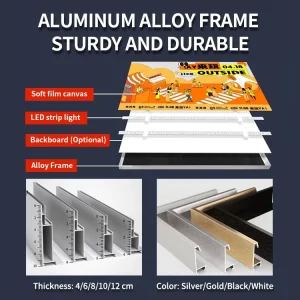A Class Fire Resistant Aluminum Profile LED Light Box Public Facility Custom Advertising Sign
