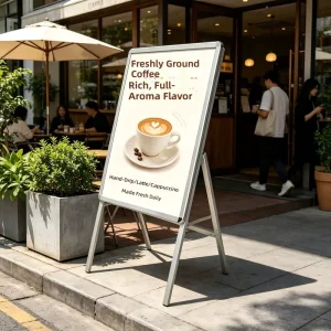 A type Foldable Removable Metal Poster Stand Advertising & Recruitment Display Rack Floor standing Indoor Outdoor Use