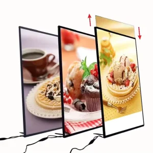 A1/A2/A3/A4 LED Light Box with Aluminum Frame, Slim Tempered Glass, and Poster Display