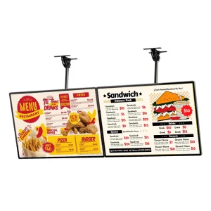 A1 A2 LED Hanging Advertising Light Box Menu Board for Shopping Malls, Restaurants, and Cinemas