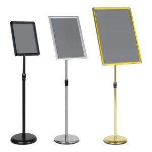 A2 A3 A4 Metal Poster Display Sign Stand Glossy Lamination Removable Floor Stand Paper Holder