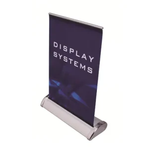 A3 A4 Mini Desktop Pull Up Advertising Banner Portable Tabletop Retractable Display Stand