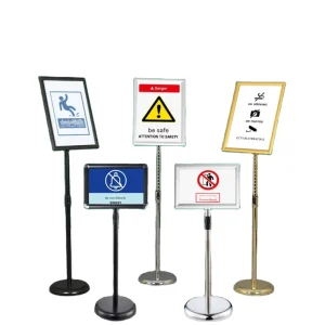 A4 A3 A2 Metal Freestanding Hotel Directional Sign Display Stand