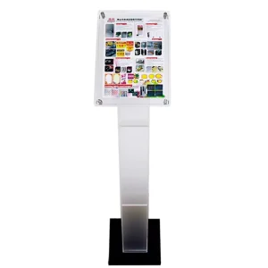 A4 A3 Acrylic Floor Stand Display, Brochure and Sign Holder, Exhibition Poster Stand
