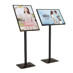 A4 Aluminum Acrylic Floor-Standing Sign Holder with UV-Resistant PVC Cover