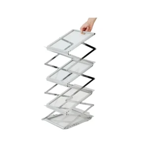 A4 Brochure Display Stand Portable Folding Exhibition Magazine Display Rack