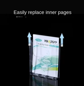 A4 Brochure Holder Wall Hanging Information Shelf Stackable Transparent Plastic Rbd HAX