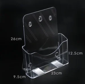A4 Brochure Holder Wall Mount Clear Leaflet Display Stand Magazine Rack Desktop Flyer Organizer for Office Retail Exhibition
