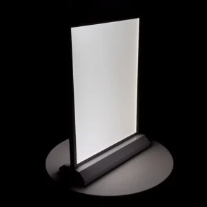 A4 Desktop LED Advertising Light Box, 6000K, Rechargeable Battery, Dimmer, Tempered Glass Panel