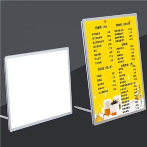 A4 Outerdoor Advertisement Light Box Super Slim Led Menu Board Table Stand Menu Display Advertising Light Boxes