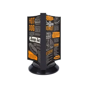 A4 Rotating Menu Stand and Sign Holder, 3-Sided Table Display Stand, K-188