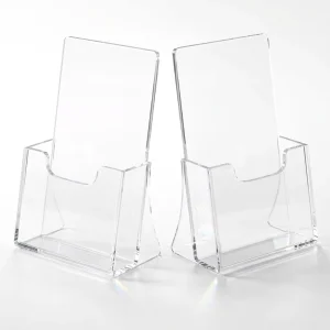 A6 Size Acrylic Customized Modern Display Stand for Brochure Holder Clear Literature Organizer Magazine Rack Wall