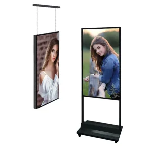 AIMV 43 55 65 Inch TV Monitor Android Advertisement Window Facing LCD Double Screen Ceiling Hanging Digital Signage and Displays