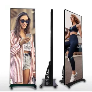 AL-876 Indoor/Outdoor Vertical Foldable Movable LED Poster Display Screen