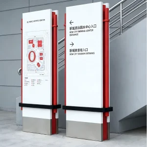Acrylic Aluminum LED Guide Sign Directional Wayfinding Signage IP65 Waterproof for Schools Companies Parks and Shopping Malls