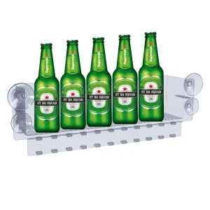 Acrylic Beverage Display Rack with Suction Cup for Refrigerator Door
