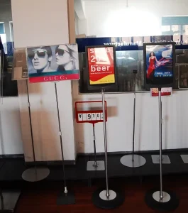 Acrylic Board Metal Pedestal Floor Stand Poster Sign Display Holder