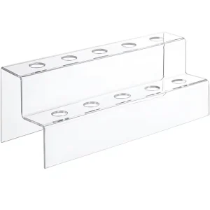 Acrylic Bottle Display Stand Transparent Pump Bottle Cosmetic Display Rack for Skincare
