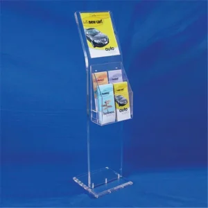 Acrylic Brochure Leaflet Display Holder Floor Stand