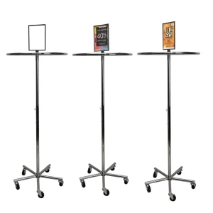 Acrylic Bulletin Poster Sign Holder with Metal Pedestal Floor Stand