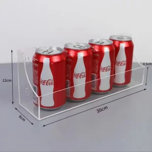 Acrylic Cooler Door Suction Cup Beverage Wall Display Rack for Supermarket and Store