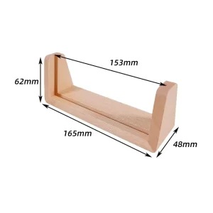 Acrylic Display Stand with Solid Wood Base, Menu Holder, and Advertising Card Holder