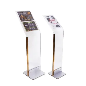 Acrylic Floor Display Stand with A4 Poster Sign Holder