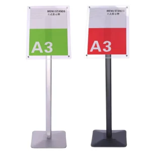 Acrylic Floor Standing A3/A4 Guide Sign and Billboard Display Stand