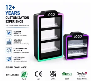 Acrylic Freestanding Display Rack with LED Lighting