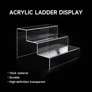 Acrylic Ladder Display For Cosmetics Shoes Green Plants Tea Sets Figurines & More Waterproof & Lightweight