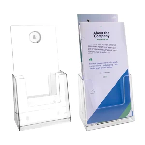 Acrylic Magazine Display Rack Portable Desktop Literature Holder and Brochure Stand