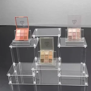 Acrylic Multi-Layer Ladder Display Rack with Blind Box Storage