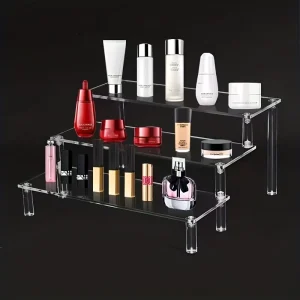 Acrylic Multi layer Display Rack for Desserts Perfume Jewelry Small Sculptures and Transparent Paper Cupcake Holder