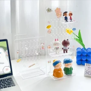 Acrylic PMMA Pegboard Organizer and Desktop Display Stand for Toys