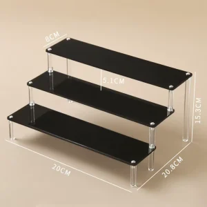 Acrylic Plastic Storage Display Rack Blind Box Hand Ladder Black Layered Ladder Exhibition Display Rack