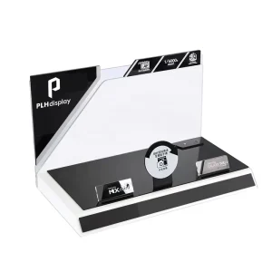 Acrylic Rack Stand Mobile Phone Display Stand with LED Lights Electronic Product Display Cabinet Watch Desktop Display Props