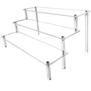 Acrylic Step Display Rack with Layered Bracket for Jewelry