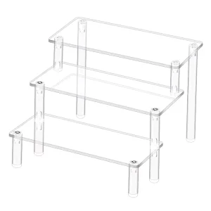 Acrylic Stepped Display Stand Shelf and Organization Storage Rack