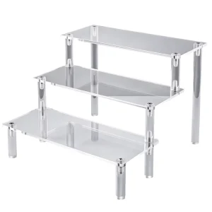 Acrylic Trapezoidal Stepped Display Rack for Blind Boxes and Desktop Storage