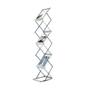 Acrylic Zigzag Brochure Holder Magazine and Book Display Rack