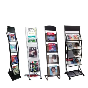 Acrylic and Aluminum A4 Portable Foldable Brochure and Literature Rack for Trade Shows