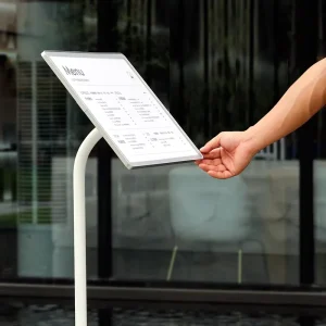 Adjustable A3 A4 Car Parameter Magnet Display Stand Floor Standing Simple Poster Advertising Board Rack Aluminum Frame