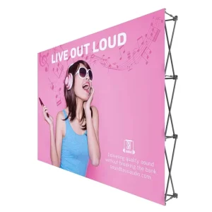 Adjustable Cloth Backdrop Standee and Banner Display Stand for Showrooms